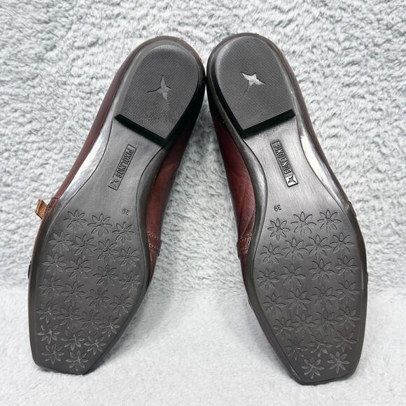 Pikolinos Floral Mary Jane Womens Size 8.5 Flats Brown Leather - Picture 8 of 12